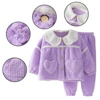 Godderr baba gyerekek gyapjú hálóruha ruhák 1-7Y Lányok zseb Társalgóruhával megvastagodott flanel őszi téli pizsama
