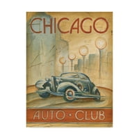 Védjegy Képzőművészet 'Chicago Auto Club' vászon művészete Ethan Harper