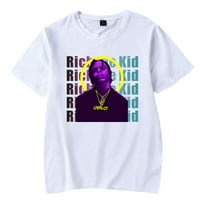 Rich The Kid Rövid ujjú pólók Rapper Dimitri Leslie Roger Férfi Női alkalmi utcai ruházat
