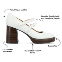 Journee kollekció női Shasta Tru Comfort Foam széles szélességű középső sarok négyzet alakú lábujjszivattyúk