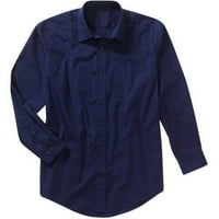 Férfi kék zafír szilárd gombos ing