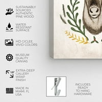 A Wynwood Studio állatok fali művészete vászon nyomtatások „Velvet agancs -állatkert és vadállatok - barna, fehér