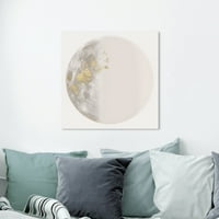 Wynwood Studio csillagászat és űr fali művészet vászon nyomatok 'Moon Light II' Moons - Fehér, Arany
