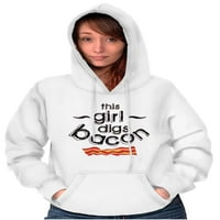 Ez a lány ás szalonna vicces hús szerető kapucnis pulóver női Brisco márkák 5X