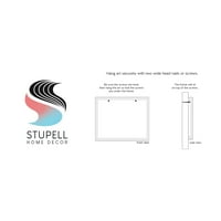 Stupell Industries modern mák virágvirág kompozíció grafikus szürke keretes művészet nyomtatott fali művészet, tervezés: