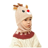 Dadaria Lányok kalapja 2-12Y kisgyermek gyerek fiú szarvas kalap téli meleg kötött horgolt vastag sál fülvédő kapucnis