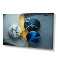Designart absztrakt Geode kék IV vászon fal művészet