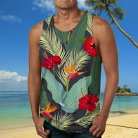 Férfi Tank Top nyári divat alkalmi strand tengerparti digitális 3D nyomtatott kerek nyakú ujjatlan mellény férfi ing