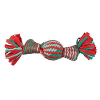 Ünnepi időkutya -cső kötél rágó játék, piros és zöld