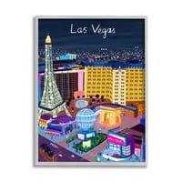 Stupell Industries játékos Las Vegas Kalifornia illusztráció Városi tereptárgyak tervezése, Carla Daly, 11 14