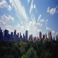 Felhőkarcoló, alatt, egy, város, Manhattan, NYC, új York város, New York állam, USA, Poszter, Nyomtatás