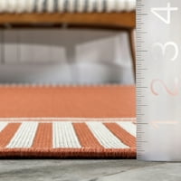 nuLOOM Asha egyszerű határ beltéri kültéri szőnyeg, 6' 7 9', narancssárga