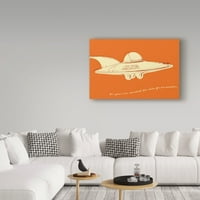 Védjegy Szépművészet 'Lunastrella Repülő Csészealj' vászon művészet, John W. Golden