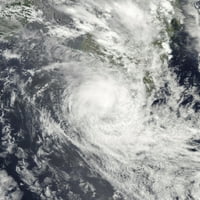 Január 21, - trópusi ciklon Fanele Madagaszkár poszter nyomtatása felett