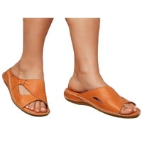 Colisha női papucs Slip on Wedge szandál üreges ki diák napi könnyű nyári cipő vastag talp Footbeds Világos barna 5.5