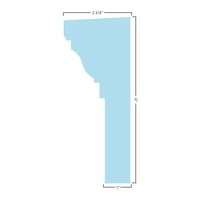 Ekena Millwork 112 alsó szélesség 1 2 felső szélesség 6 H 1 P Hagyományos keresztfej W Flat Keystone