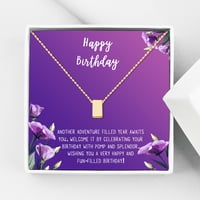 Anavia boldog születésnapot ajándékok rozsdamentes acél divat nyaklánc születésnapi kártya ékszer ajándék neki, születésnapi