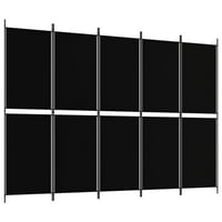 vidaXL 5-Panel szoba elválasztó antracit 98.4 x70. 9 Szövet