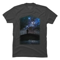 Galaxy ablak férfi szénszürke grafikus póló-az emberek tervezése 2XL