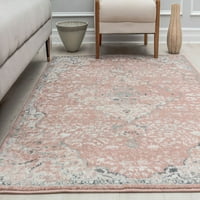 Harper HY50B rózsaszín amarant Átmeneti Vintage rózsaszín terület szőnyeg, 4 ' x6'Oval