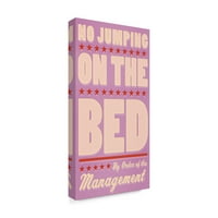 Védjegy Képzőművészet „No Ugring the Bed The Bed Pink” vászon művészete, John W. Golden
