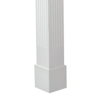Ekena Millwork 12 W 12'H prémium négyzet alakú, nem társított PVC PVC endura-kézi oszlopcsomagoló készlet, Standard
