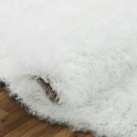 Jól szőtt kuki chie glam szilárd texturált ultra-lágy fehér 5'3 7'3 kéttónusú bozontos szőnyeg