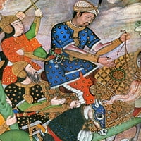 Moghul Festmény, C1590. Akbar Császár A Lovasságával. Részlet Egy Moghul Festményből, C1590. Poszter nyomtatás