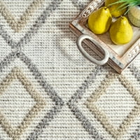 Nuloom Sohale Harlequin textúrájú gyapjú terület szőnyeg, 7 '6 9' 6