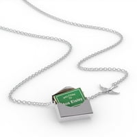 Medál nyaklánc zöld útjelző Üdvözöljük a Mos Eisley-ben egy ezüst borítékban Neonblond