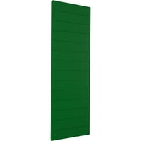 Ekena Millwork 15 W 75 H True Fit PVC Horizontális Slat Modern Style rögzített redőnyök, Viridian Green
