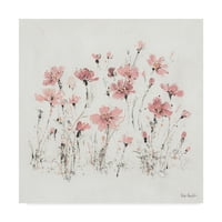 Védjegy képzőművészet 'Wildflowers III Pink' vászon művészet Lisa Audit