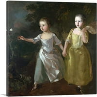 A festők lányai kergeti a pillangó vászon Art Print Thomas Gainsborough-Méret: 18 18