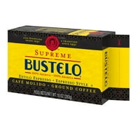 Supreme by Bustelo, eszpresszó stílusú sötét sült őrölt kávé, vákuumcsomagolt oz. Tégla
