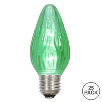Vickerman f zöld műanyag LED láng csere izzó, csomag 25