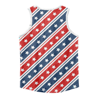 Július 4. férfi ing Tank Tee Piros kék csillag Sas USA zászló vicces Tank Top Vintage Tank Top
